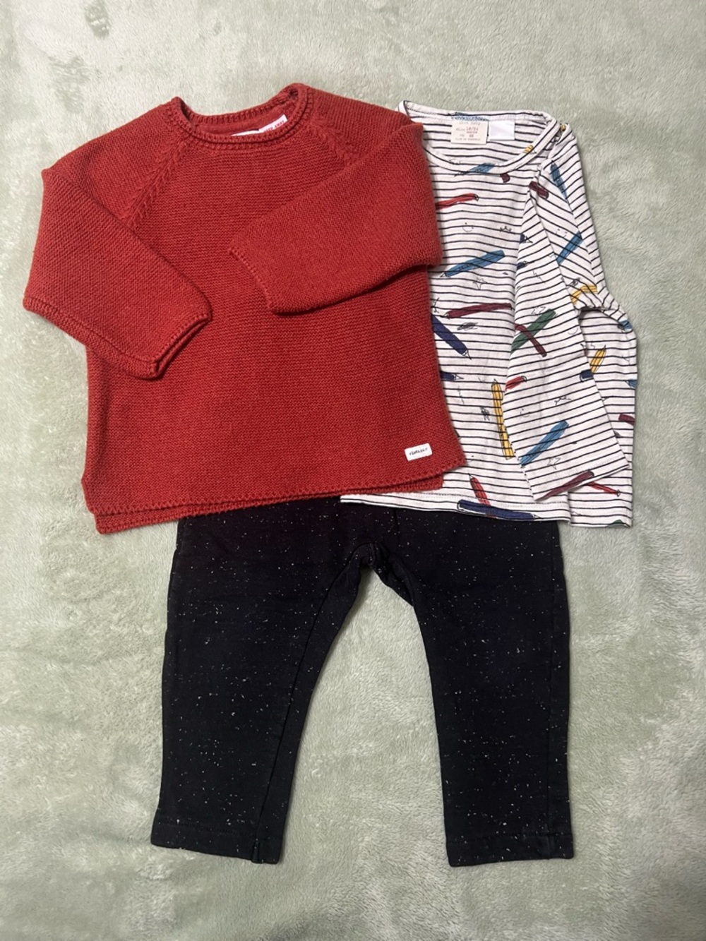 Zara Baby Knitwear 3PC Outfit Set 18-24M Cozy Cotton - Sold as set - Pristine